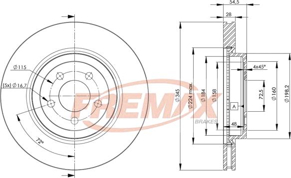 FREMAX BD-9197 - Гальмівний диск autozip.com.ua