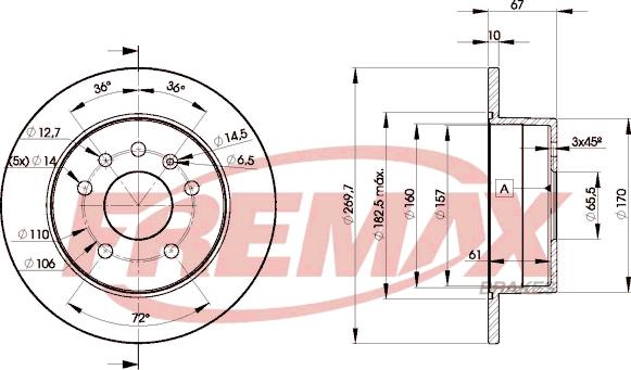 FREMAX BD-9101 - Гальмівний диск autozip.com.ua