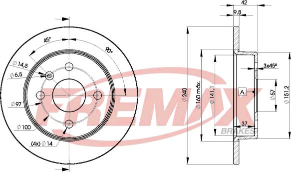 FREMAX BD-9108 - Гальмівний диск autozip.com.ua