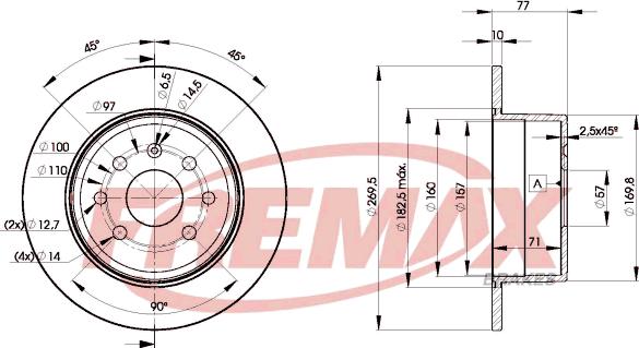 FREMAX BD-9102 - Гальмівний диск autozip.com.ua