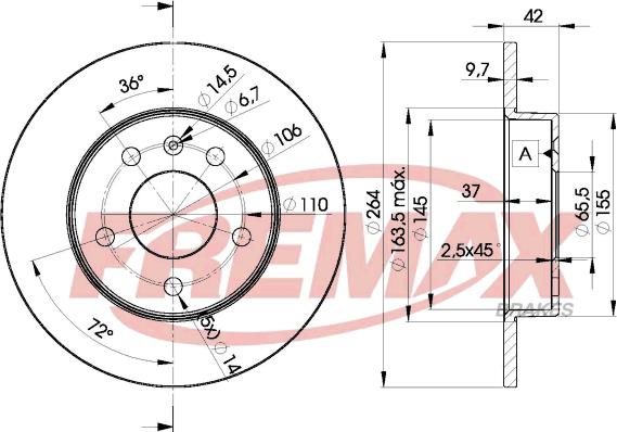 FREMAX BD-9110 - Гальмівний диск autozip.com.ua