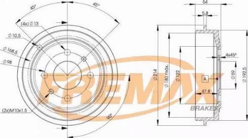 FREMAX BD-9325 - Гальмівний барабан autozip.com.ua