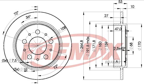 FREMAX BD-9290 - Гальмівний диск autozip.com.ua