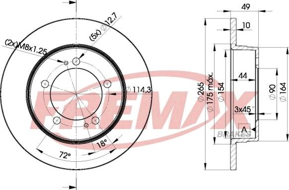 FREMAX BD-9284 - Гальмівний диск autozip.com.ua