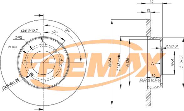 FREMAX BD-9280 - Гальмівний диск autozip.com.ua