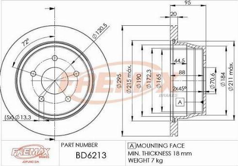 FREMAX BD-4911-KT - Гальмівний барабан autozip.com.ua