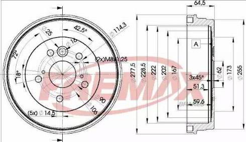 FREMAX BD-4443 - Гальмівний барабан autozip.com.ua