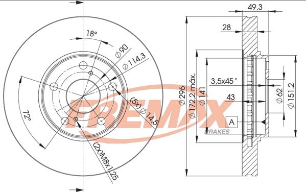 FREMAX BD-4401 - Гальмівний диск autozip.com.ua