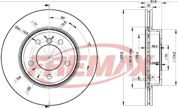 FREMAX BD-4539 - Гальмівний диск autozip.com.ua