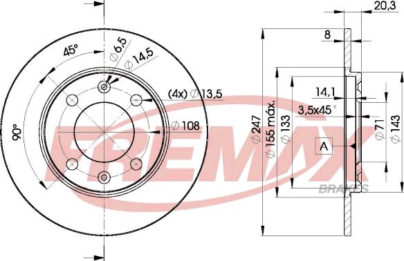 FREMAX BD-4699 - Гальмівний диск autozip.com.ua