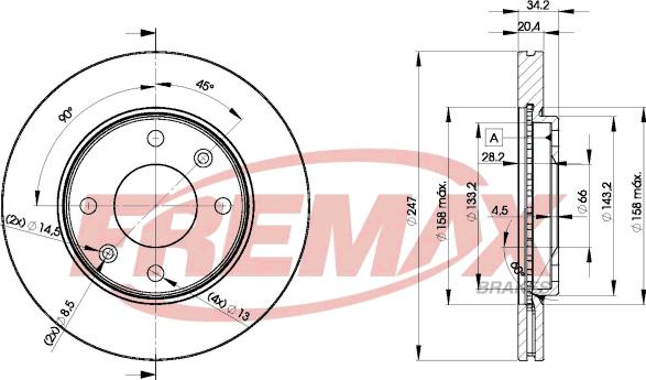 FREMAX BD-4694 - Гальмівний диск autozip.com.ua