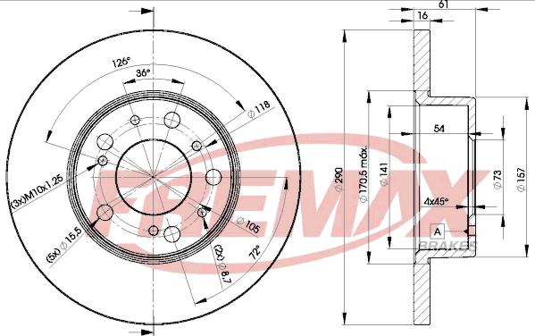 FREMAX BD-4695 - Гальмівний диск autozip.com.ua