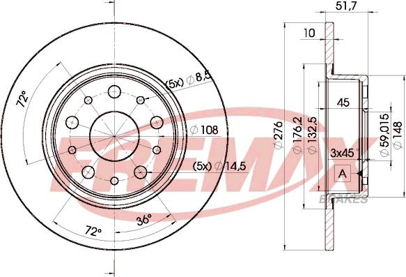 FREMAX BD-4646 - Гальмівний диск autozip.com.ua