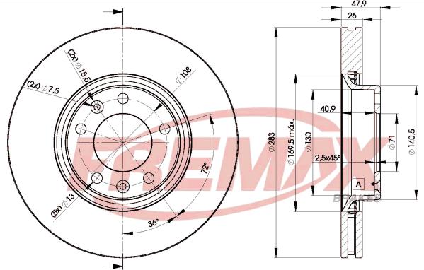 FREMAX BD-4660 - Гальмівний диск autozip.com.ua