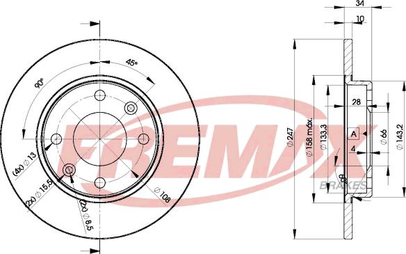 FREMAX BD-4689 - Гальмівний диск autozip.com.ua