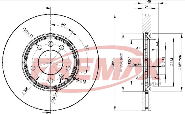 FREMAX BD-4685 - Гальмівний диск autozip.com.ua