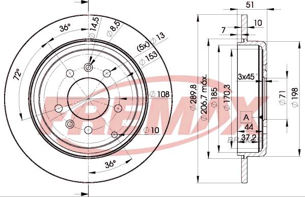 FREMAX BD-4686 - Гальмівний диск autozip.com.ua