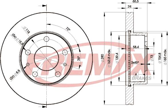 FREMAX BD-4681 - Гальмівний диск autozip.com.ua