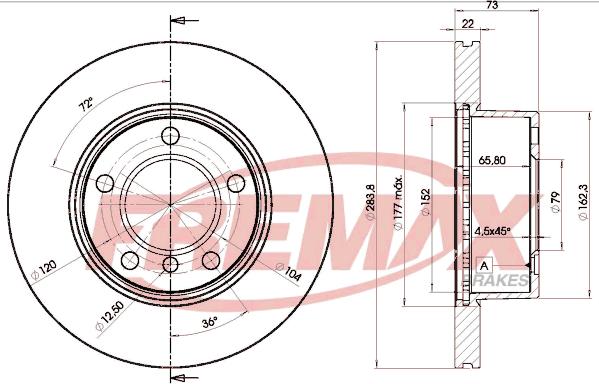 FREMAX BD-4629 - Гальмівний диск autozip.com.ua