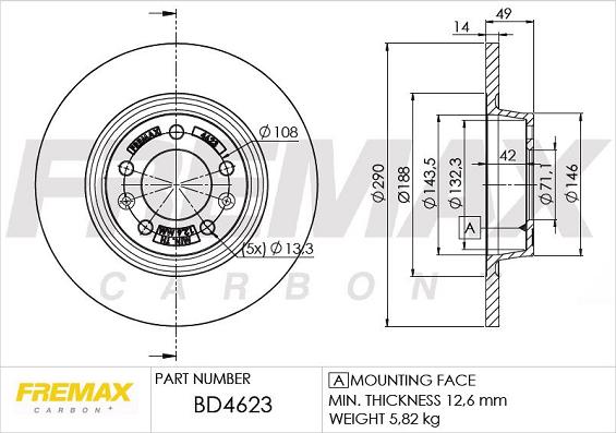 FREMAX BD-4623 - Гальмівний диск autozip.com.ua