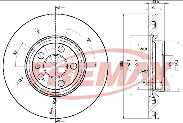 FREMAX BD-4678 - Гальмівний диск autozip.com.ua