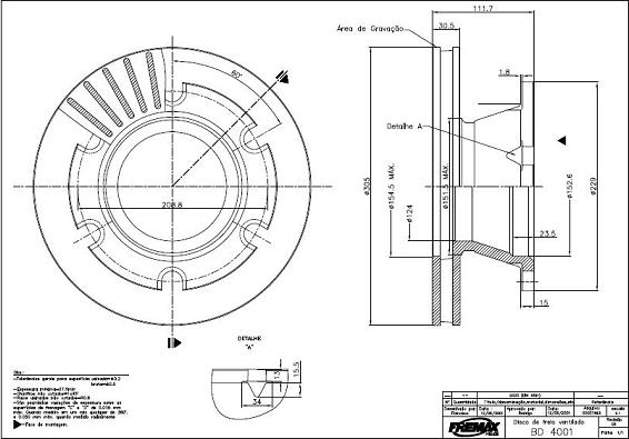 FREMAX BD-4001 - Гальмівний диск autozip.com.ua