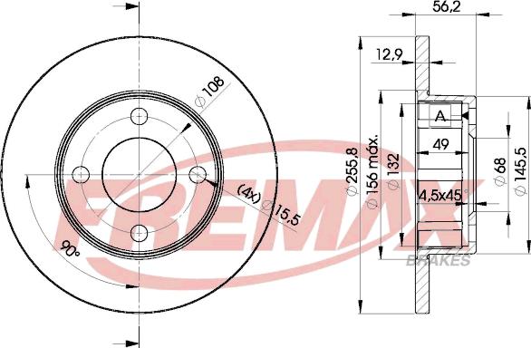 FREMAX BD-4012 - Гальмівний диск autozip.com.ua