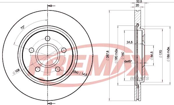 FREMAX BD-4089 - Гальмівний диск autozip.com.ua