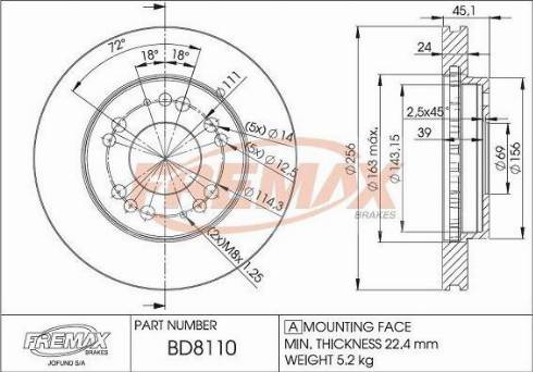 FREMAX BD-4038-KT - Гальмівний барабан autozip.com.ua