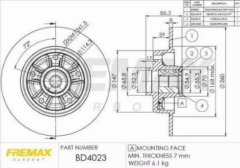 FREMAX BD-4023 - Гальмівний диск autozip.com.ua