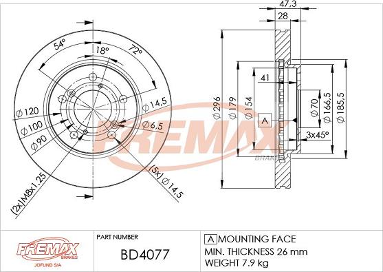 FREMAX BD-4077 - Гальмівний диск autozip.com.ua