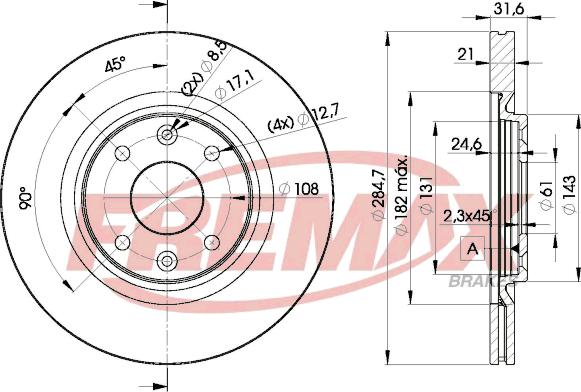 FREMAX BD-4195 - Гальмівний диск autozip.com.ua