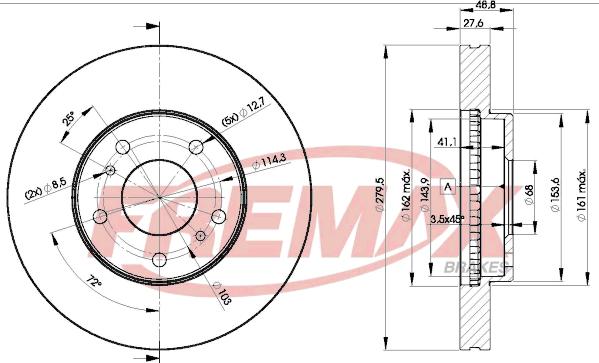 FREMAX BD-4103 - Гальмівний диск autozip.com.ua