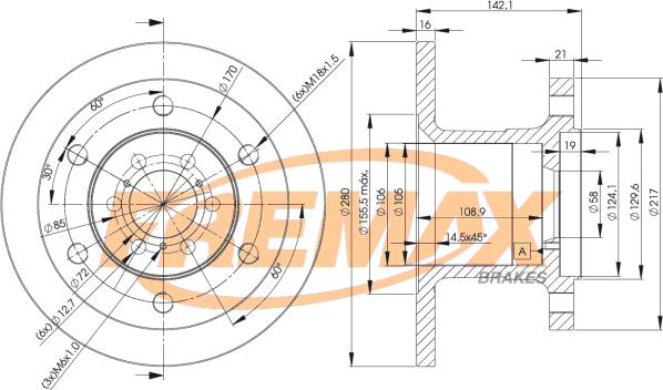 FREMAX BD-4182 - Гальмівний диск autozip.com.ua