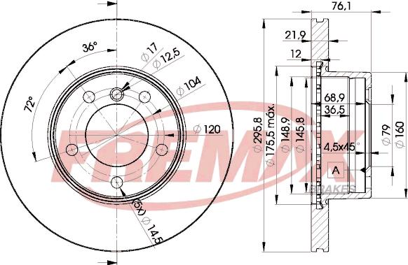 FREMAX BD-4839 - Гальмівний диск autozip.com.ua