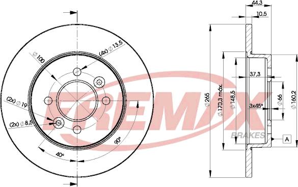 FREMAX BD-4295 - Гальмівний диск autozip.com.ua