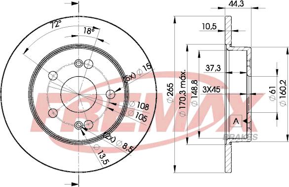 FREMAX BD-4297 - Гальмівний диск autozip.com.ua