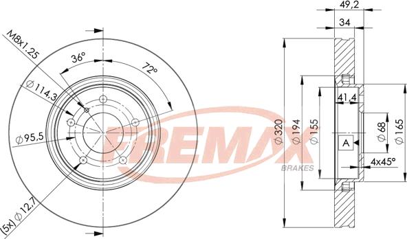 FREMAX BD-4204 - Гальмівний диск autozip.com.ua