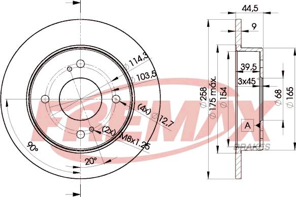 FREMAX BD-4201 - Гальмівний диск autozip.com.ua