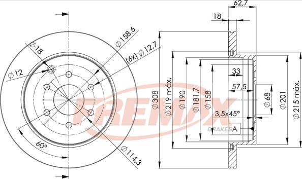 FREMAX BD-4203 - Гальмівний диск autozip.com.ua