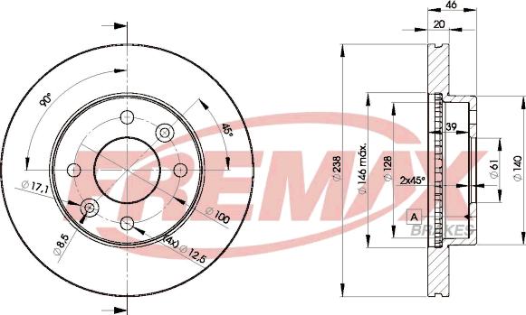 FREMAX BD-4287 - Гальмівний диск autozip.com.ua