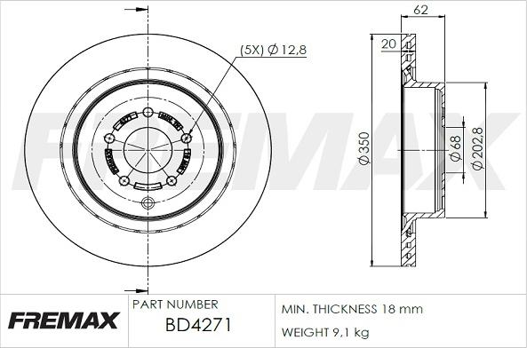 FREMAX BD-4271 - Гальмівний диск autozip.com.ua