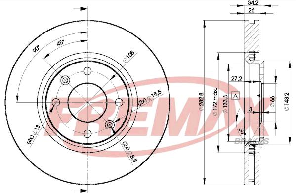 FREMAX BD-4752 - Гальмівний диск autozip.com.ua