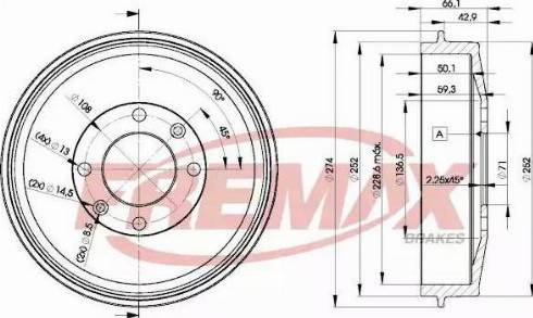 FREMAX BD-4724 - Гальмівний барабан autozip.com.ua