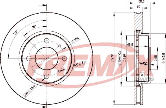 FREMAX BD-5902 - Гальмівний диск autozip.com.ua