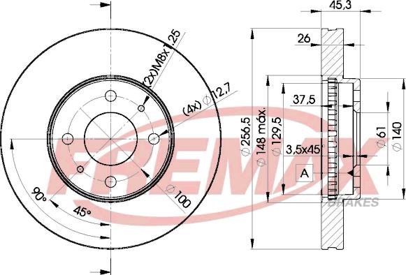 FREMAX BD-5402 - Гальмівний диск autozip.com.ua