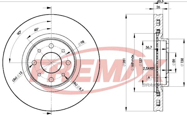 FREMAX BD-5546 - Гальмівний диск autozip.com.ua