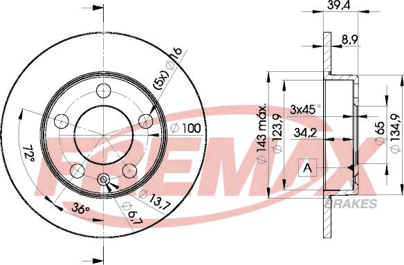 FREMAX BD-5601 - Гальмівний диск autozip.com.ua