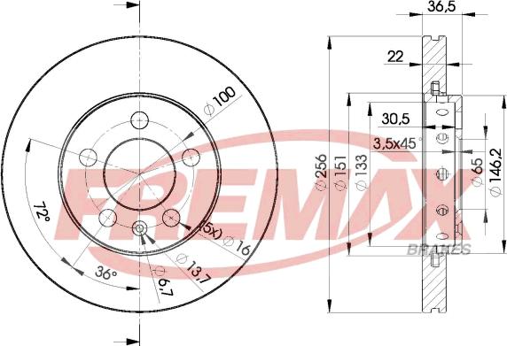 FREMAX BD-5602 - Гальмівний диск autozip.com.ua