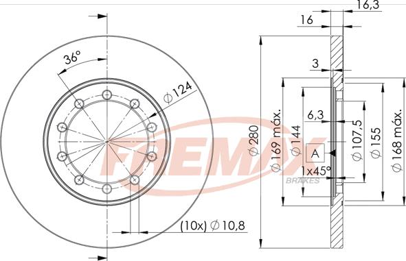 FREMAX BD-5631 - Гальмівний диск autozip.com.ua
